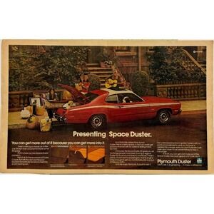 Plymouth Space Duster Centerfold Chrysler Plymouth Car Lifestyle Print Ad 1972